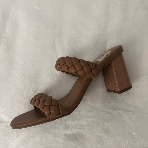NEW Dolce Vita Braided Croc Tan Heels 9 - Picture 2 of 4